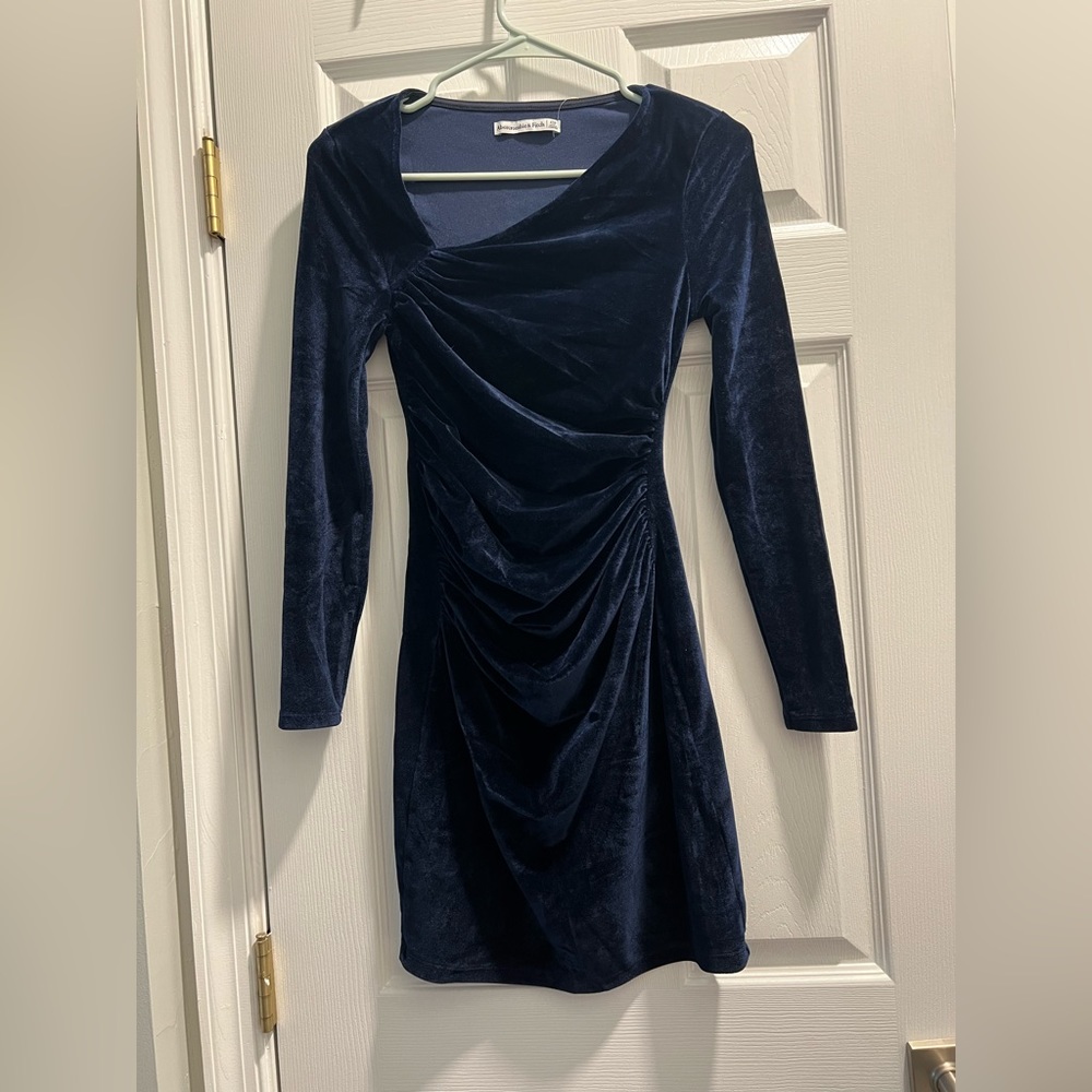 Blue velvet dress, new with tags.